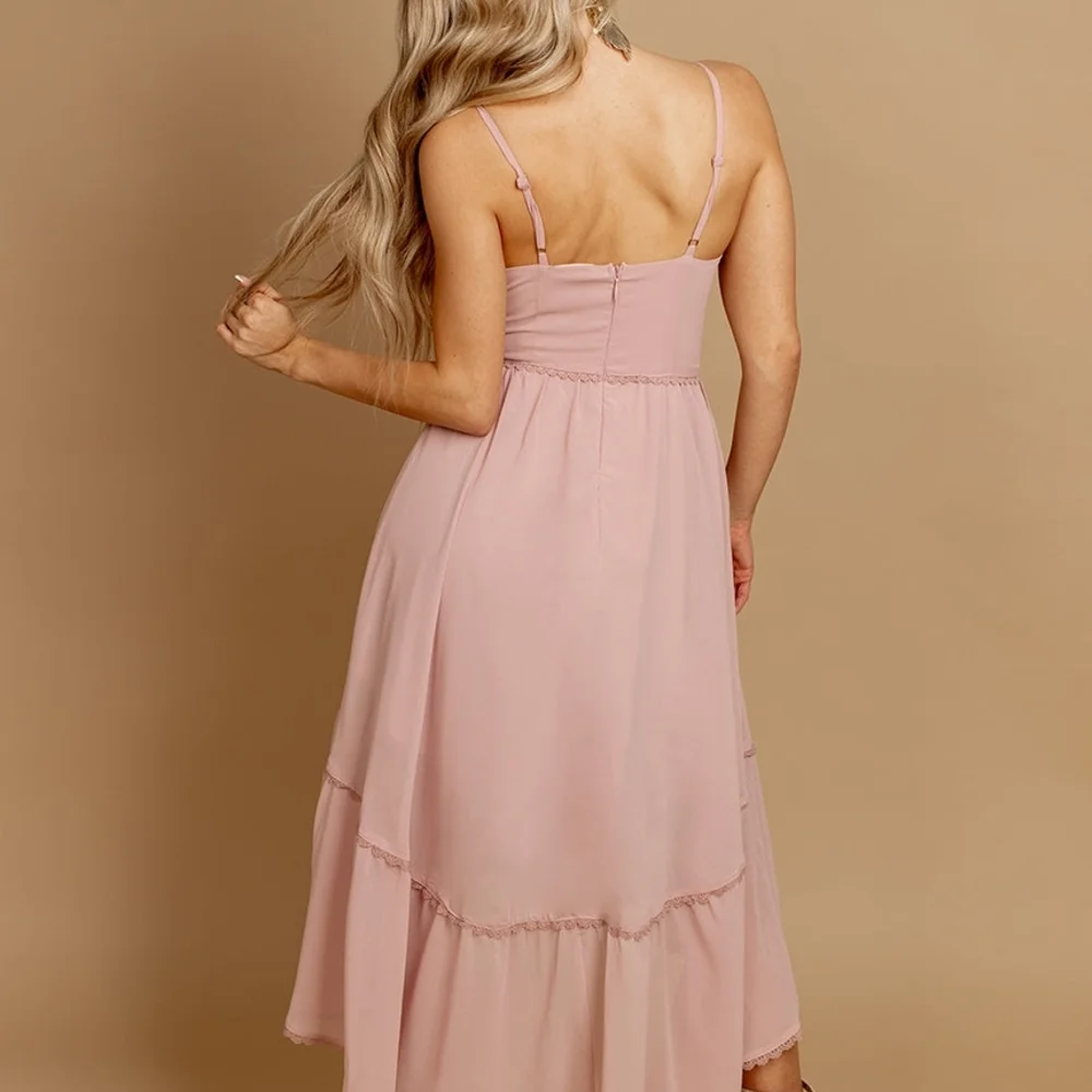 Joyfolie NWT Midi Dress Vola Light Orchid - Picture 3 of 5